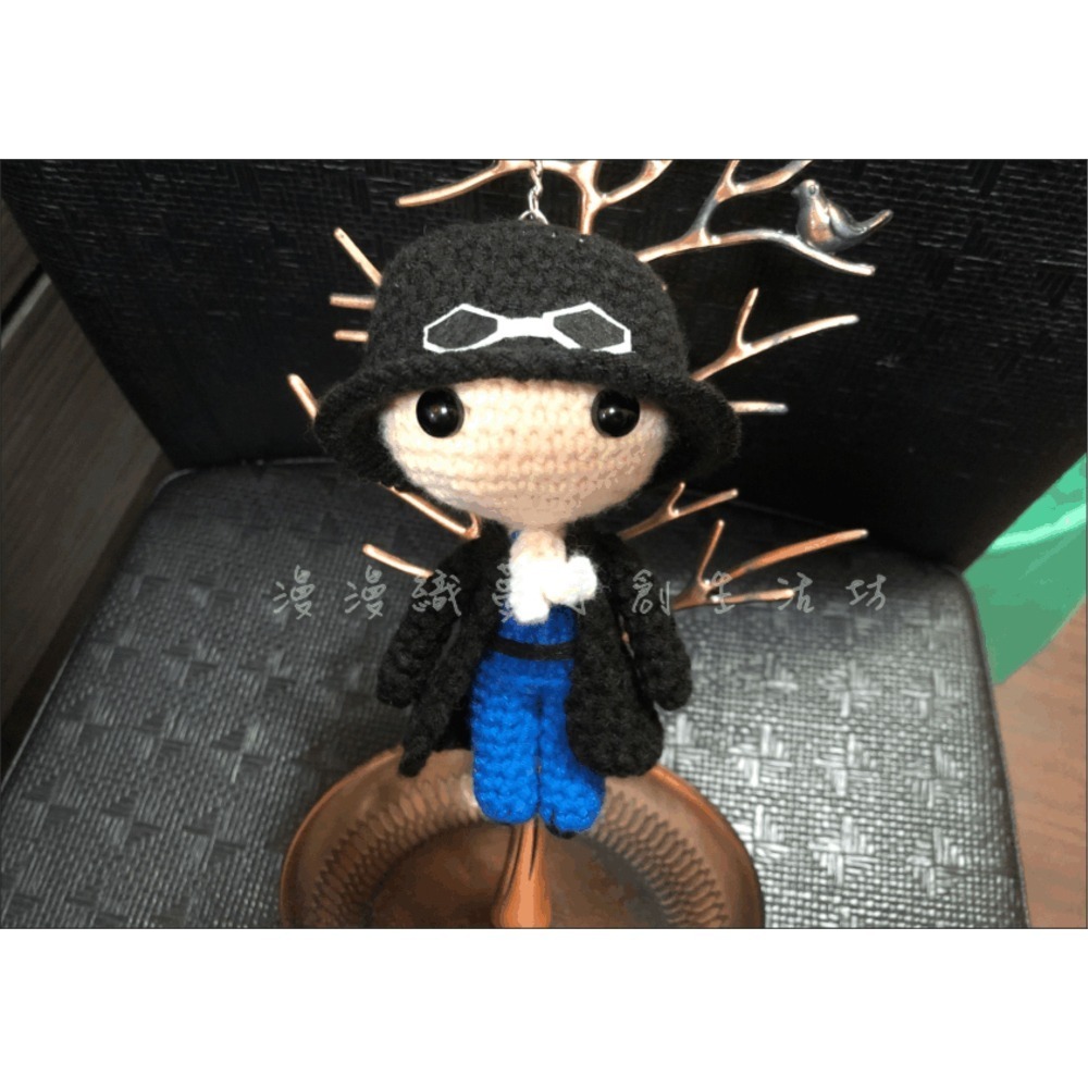 薩波 成品 炎帝 『漫漫織夢』 航海王 海賊王 煤灰果實 動漫 動畫 薩博 吊飾 擺飾 交換禮物-細節圖5