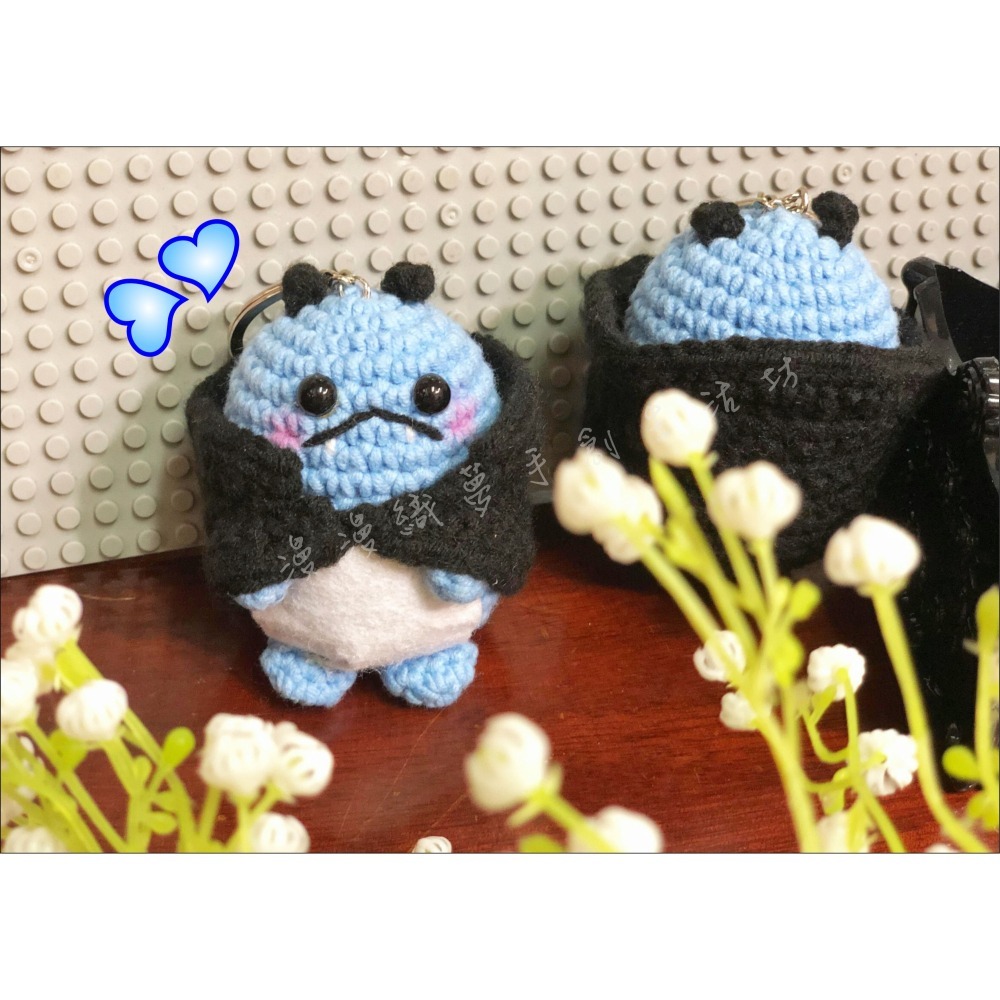 蜥蜴 角落 cos 萬聖節 吸血鬼 成品 『漫漫織夢』 包包掛飾 吊飾 裝飾 鑰匙圈 毛線 編織 手作 手工 手創-細節圖2