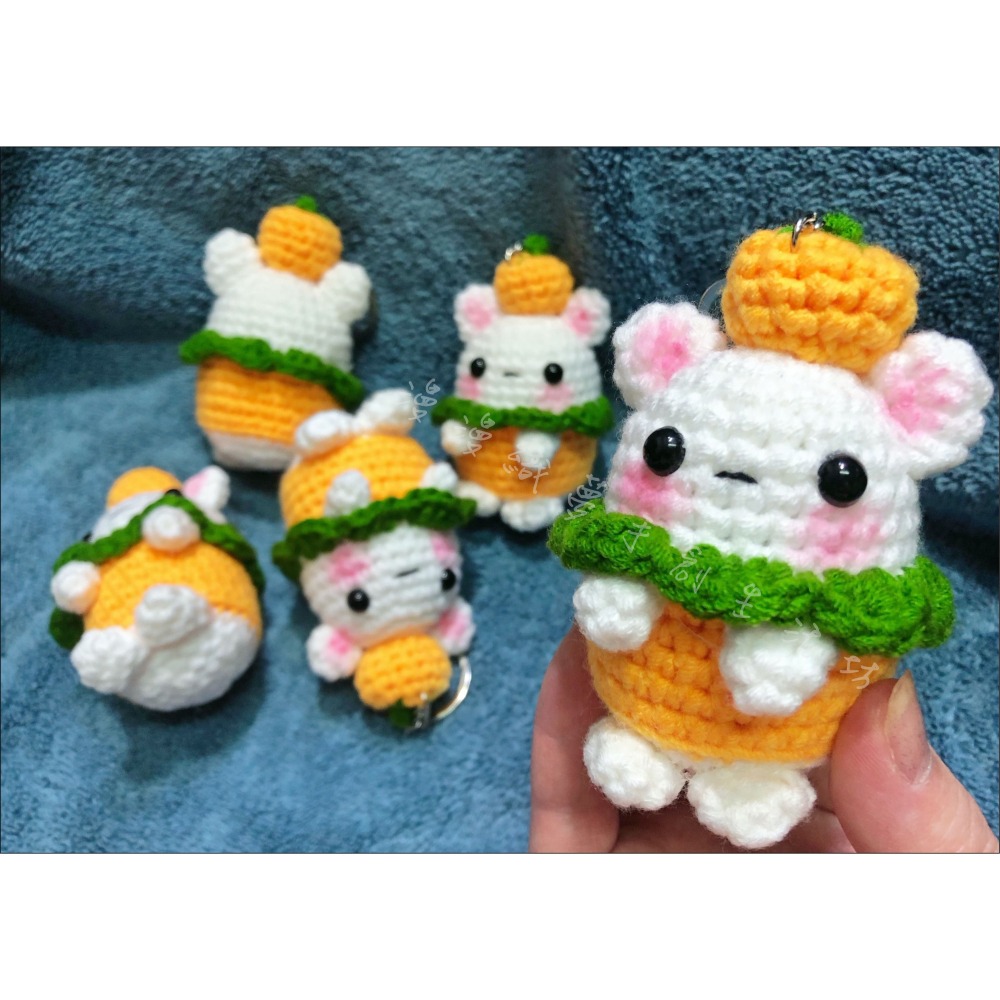 白熊 角落 cos 萬聖節 南瓜怪 成品 『漫漫織夢』 包包掛飾 吊飾 掛件 交換禮物 生日禮 贈品-細節圖3