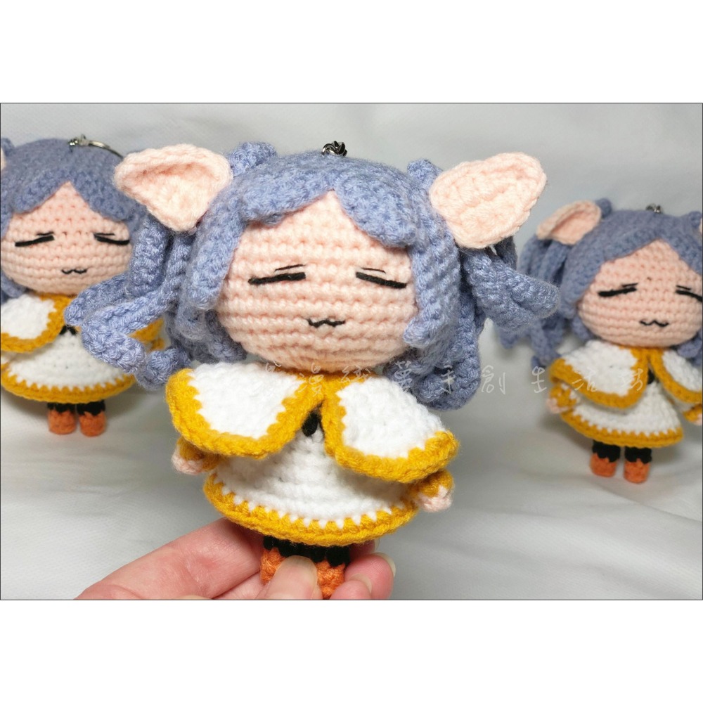 芙莉蓮 成品 葬送的 『漫漫織夢』 動漫 手創 毛線 編織 創意 鑰匙圈 吊飾 包包掛飾-細節圖6