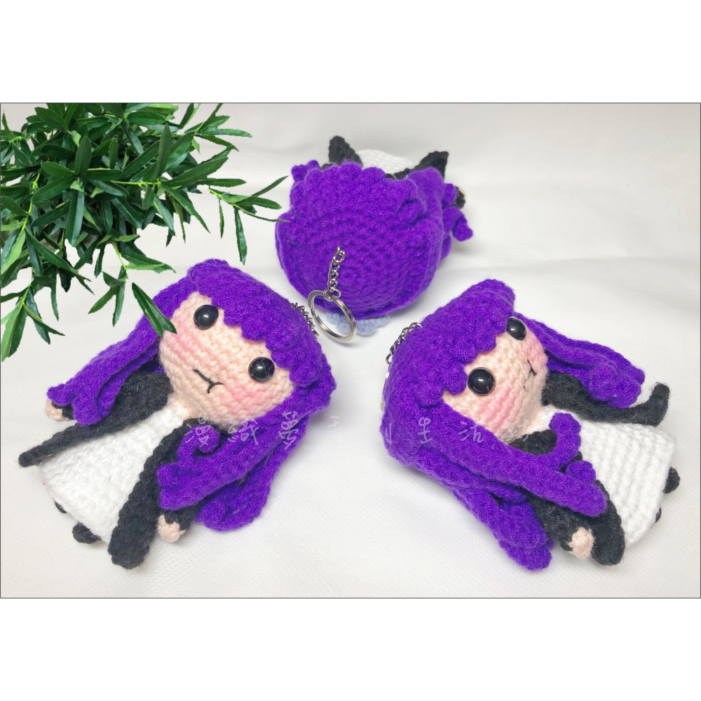 費倫 成品 葬送的 『漫漫織夢』 鑰匙圈 吊飾 包包掛件 掛飾 手創 毛線編織 鉤織-細節圖3