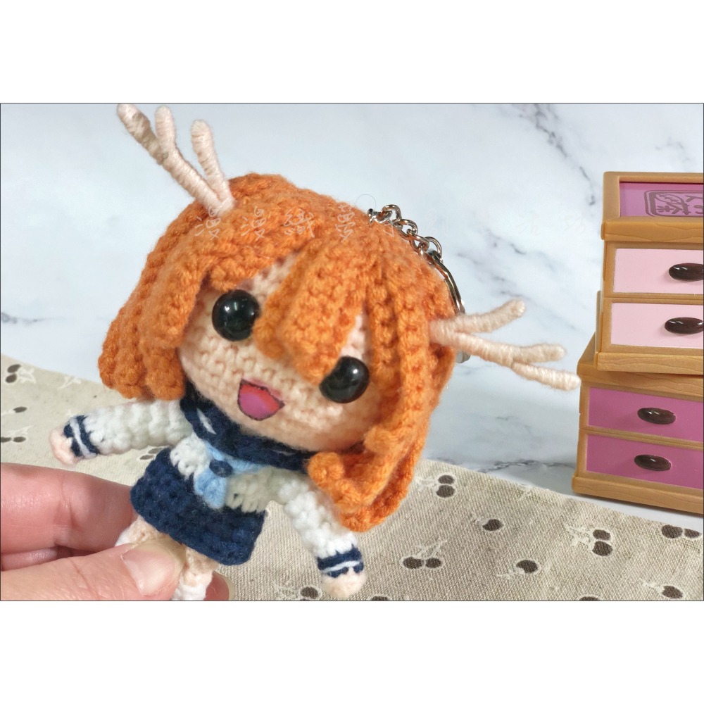 鹿乃子 成品 虎視眈眈 『漫漫織夢』 掛件 包包掛飾 吊飾 畢業禮 動漫 手創 編織 創意 生日禮 交換禮物-細節圖3