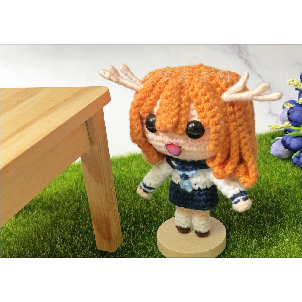 鹿乃子 成品 虎視眈眈 『漫漫織夢』 掛件 包包掛飾 吊飾 畢業禮 動漫 手創 編織 創意 生日禮 交換禮物-細節圖4
