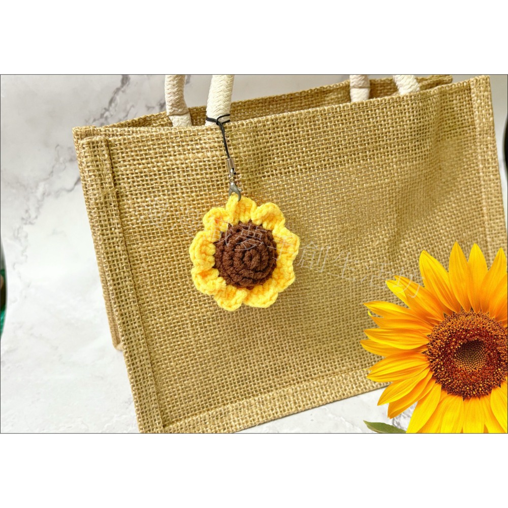 向日葵 吊飾 成品 掛件 『漫漫織夢』 手工編織 文青 手創 交換 禮物 贈品 生日禮-細節圖2