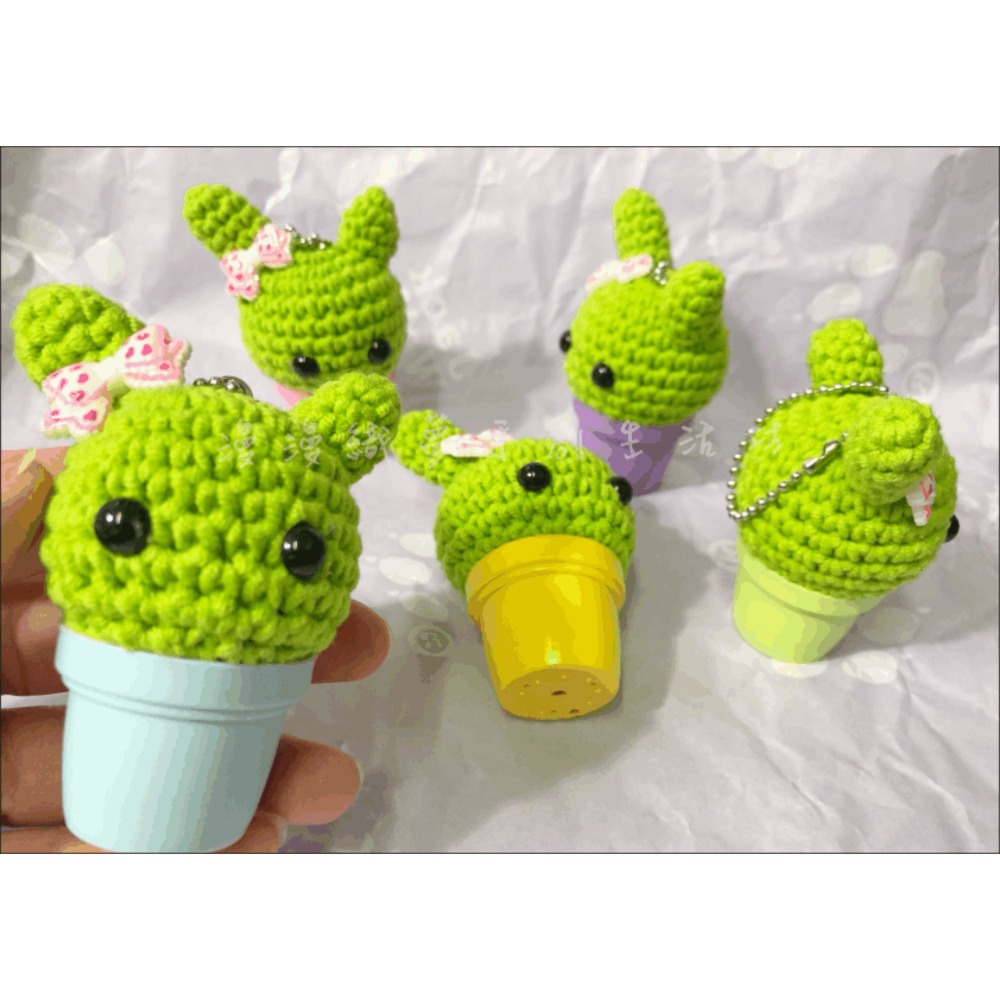 仙人掌 成品 1吋 盆栽 『漫漫織夢』 婚禮小物 吊飾 包包掛件 贈品 禮物 抽獎 送禮-細節圖4