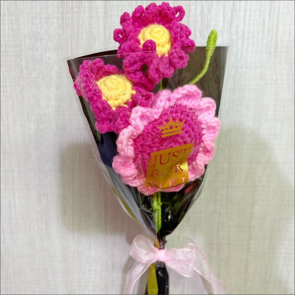 花束 成品 『漫漫織夢』 教師節 畢業禮 生日花束 交換禮物 永生 人造花 手工花 手織花 毛線花束 手工編織-規格圖6