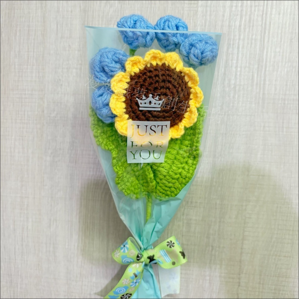 花束 成品 『漫漫織夢』 教師節 畢業禮 生日花束 交換禮物 永生 人造花 手工花 手織花 毛線花束 手工編織-規格圖6