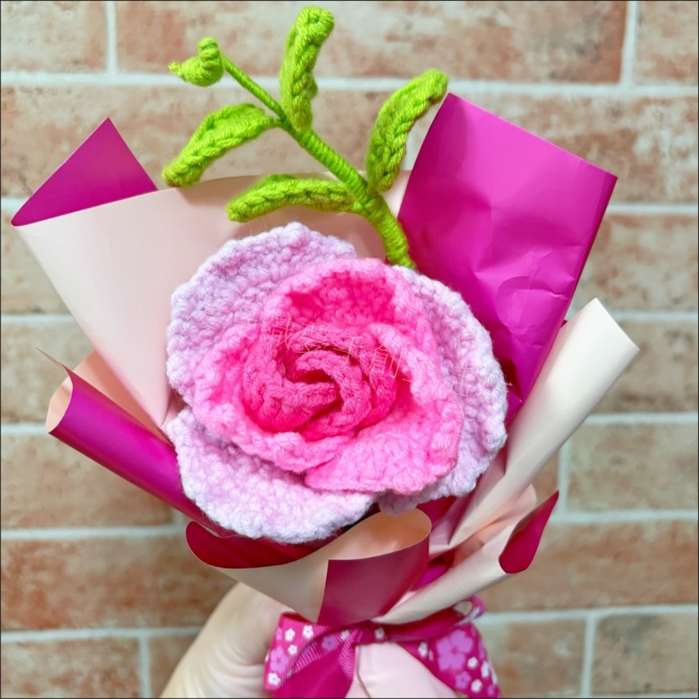 花束 成品 『漫漫織夢』 教師節 畢業禮 生日花束 交換禮物 永生 人造花 手工花 手織花 毛線花束 手工編織-規格圖6