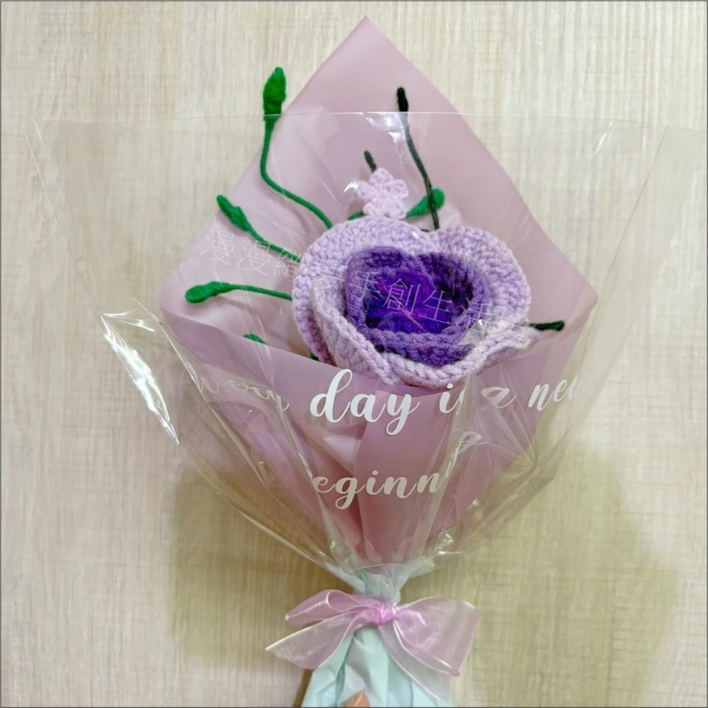 花束 成品 『漫漫織夢』 教師節 畢業禮 生日花束 交換禮物 永生 人造花 手工花 手織花 毛線花束 手工編織-規格圖6