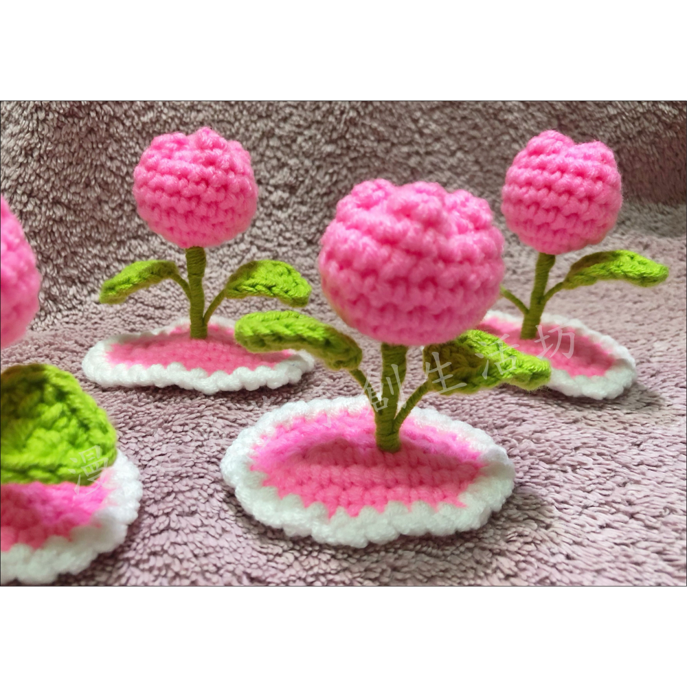 鬱金香 髮夾 成品 『漫漫織夢』 郁金香 花朵 粉紅 花束 BB夾 兒童髮飾 成人立體邊夾-細節圖3