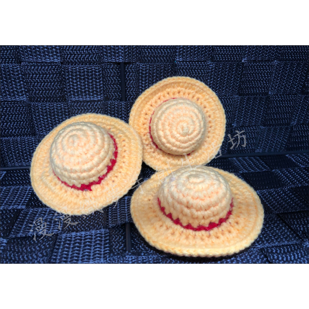 魯夫 髮夾 帽子 髮飾 成品 『漫漫織夢』 魯夫帽 航海 海賊 立體 邊夾 鴨嘴夾 頭飾 瀏海夾-細節圖3