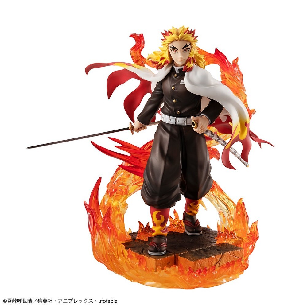 本玩社 現貨 G.E.M 炎柱 煉獄杏壽郎 鬼滅之刃 全新 正版 MEGAHOUSE PVC 公仔-細節圖3