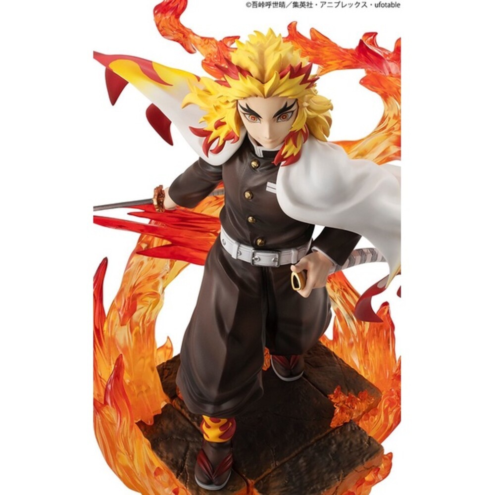 本玩社 現貨 G.E.M 炎柱 煉獄杏壽郎 鬼滅之刃 全新 正版 MEGAHOUSE PVC 公仔-細節圖7