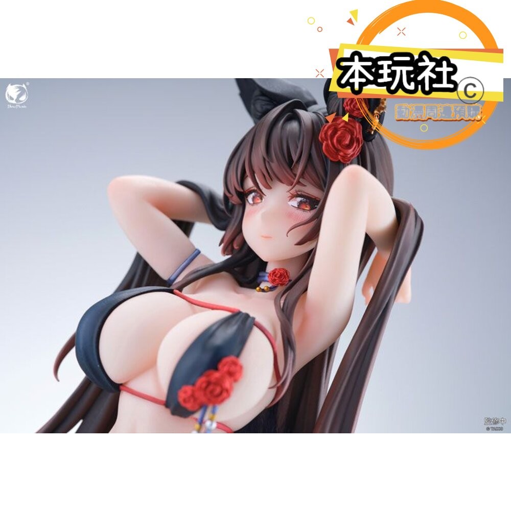 本玩社 預購 12月 免訂金 1/6 玫瑰狐娘 Bara 毛絨尾追視眼 正版 BearPanda PVC 公仔-細節圖4