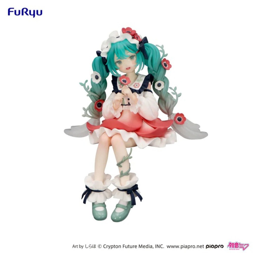 🔥全新 現貨 初音未來 景品 正版 FURYU 泡麵蓋 銀蓮花 初音 公仔 本玩社-細節圖2