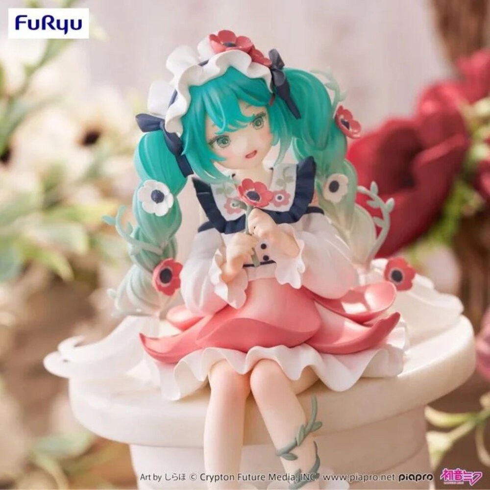 🔥全新 現貨 初音未來 景品 正版 FURYU 泡麵蓋 銀蓮花 初音 公仔 本玩社-細節圖3