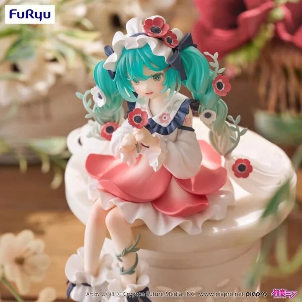 🔥全新 現貨 初音未來 景品 正版 FURYU 泡麵蓋 銀蓮花 初音 公仔 本玩社-細節圖4
