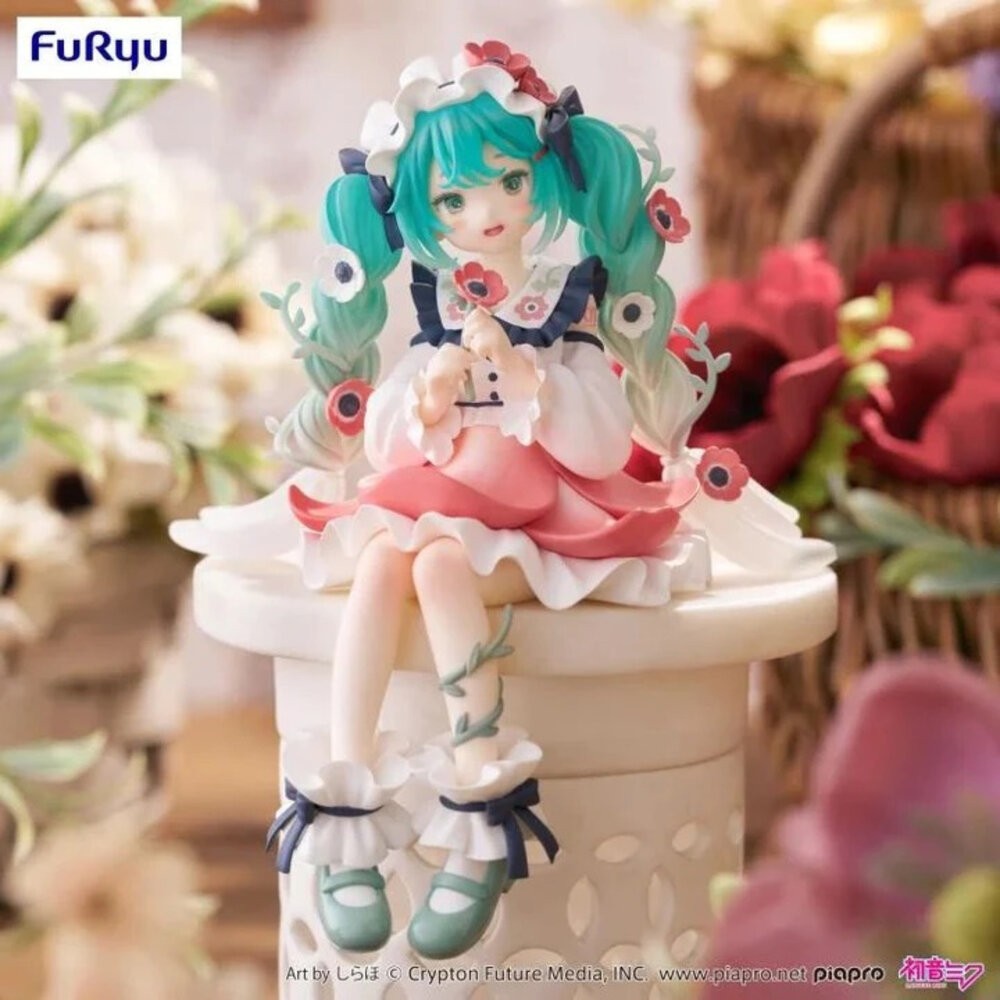 🔥全新 現貨 初音未來 景品 正版 FURYU 泡麵蓋 銀蓮花 初音 公仔 本玩社-細節圖5