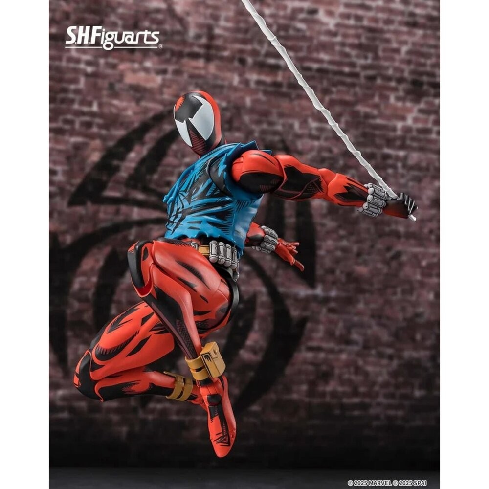 🔥現貨 S.H.F 蜘蛛人:穿越新宇宙 猩紅蜘蛛 全新 正版 BANDAI SHF PVC 公仔 本玩社-細節圖5