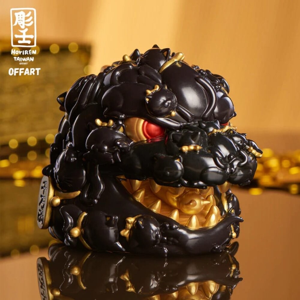 🔥現貨 百貓紅蓮 招財頭雕 全新 正版 OFFART X 雕壬 PVC 公仔 本玩社-細節圖3