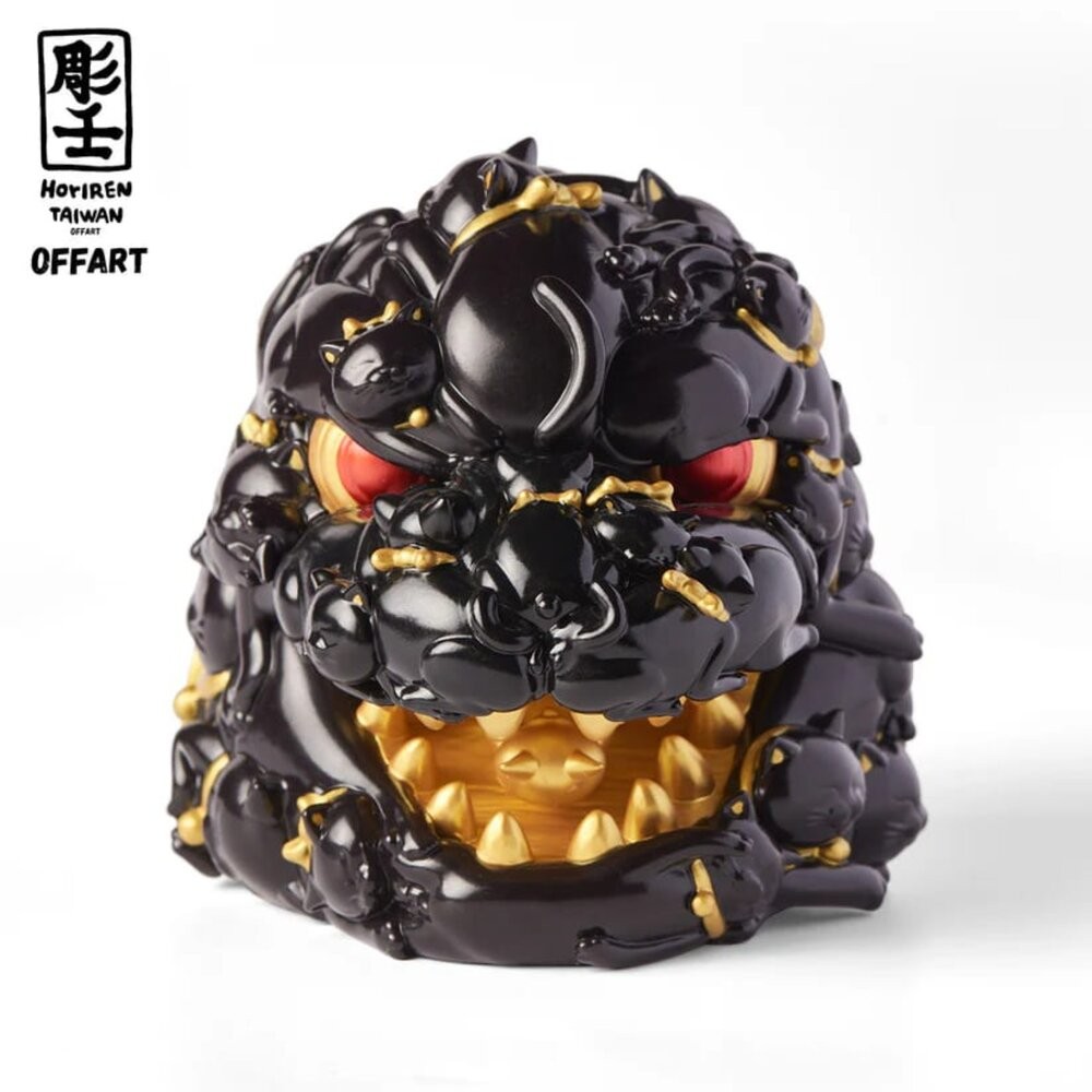🔥現貨 百貓紅蓮 招財頭雕 全新 正版 OFFART X 雕壬 PVC 公仔 本玩社-細節圖4