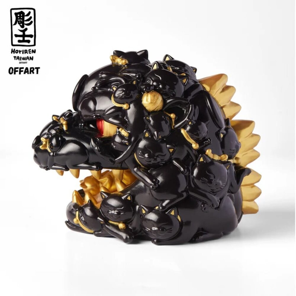 🔥現貨 百貓紅蓮 招財頭雕 全新 正版 OFFART X 雕壬 PVC 公仔 本玩社-細節圖5