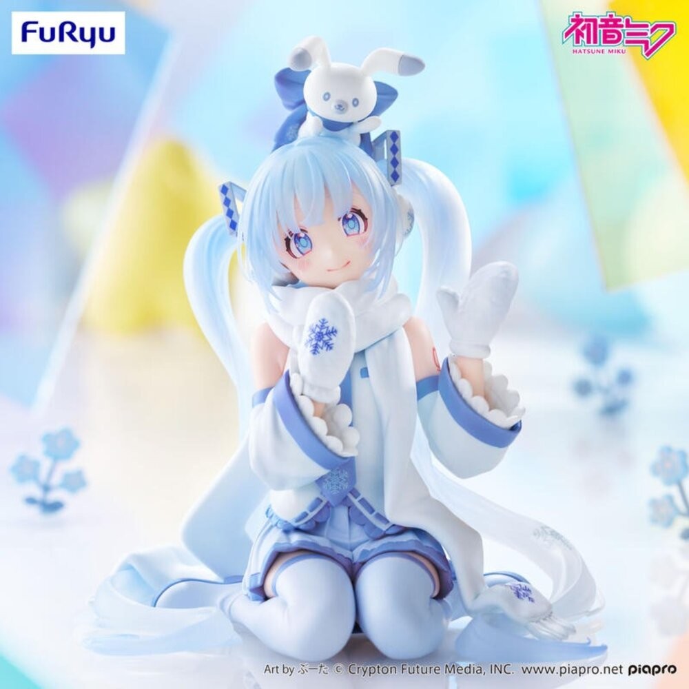🔥現貨 景品 雪初音 初音未來 全新 正版 FURYU 泡麵蓋 坐姿 sky town 公仔 本玩社-細節圖2