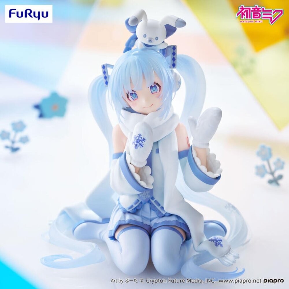 🔥現貨 景品 雪初音 初音未來 全新 正版 FURYU 泡麵蓋 坐姿 sky town 公仔 本玩社-細節圖4