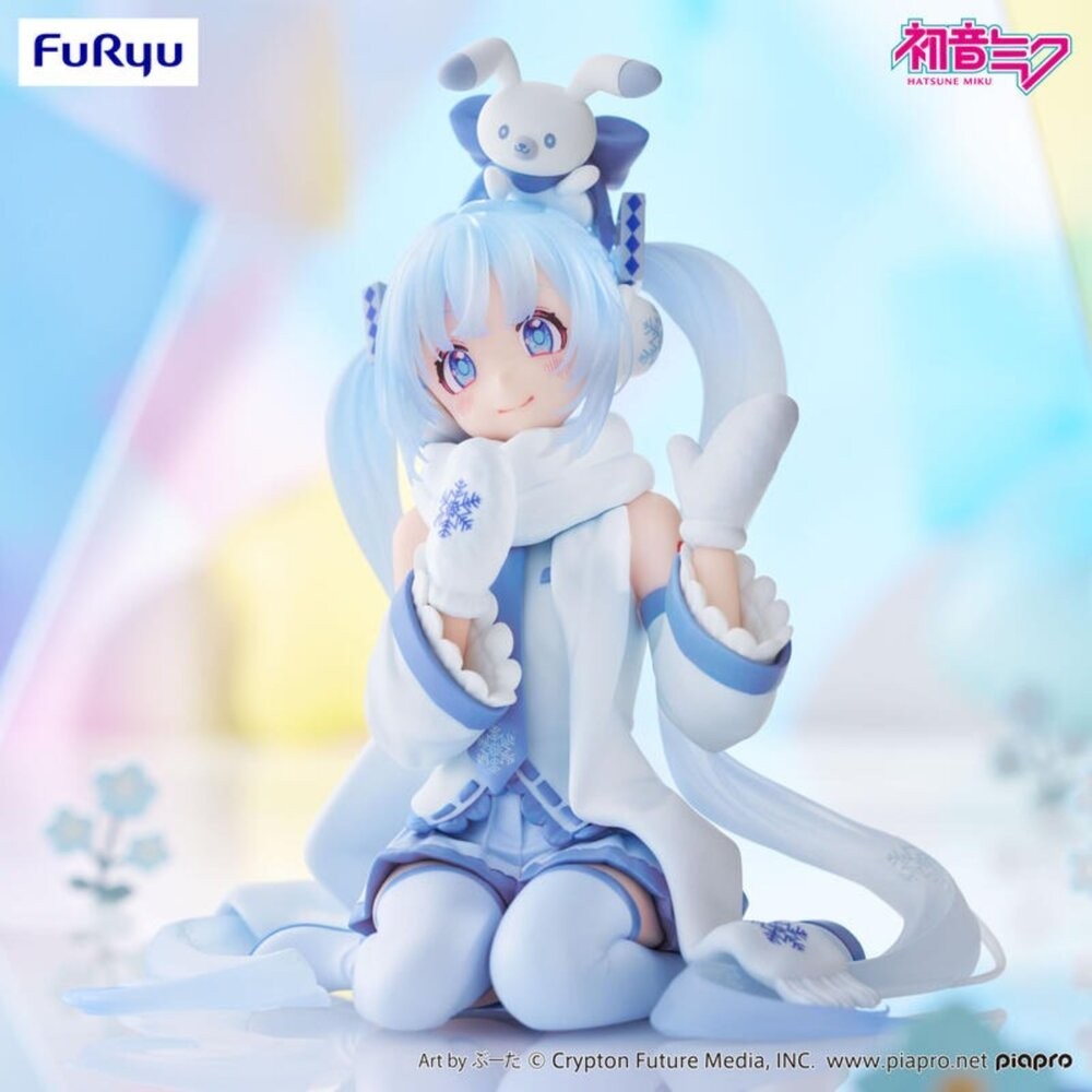 🔥現貨 景品 雪初音 初音未來 全新 正版 FURYU 泡麵蓋 坐姿 sky town 公仔 本玩社-細節圖5