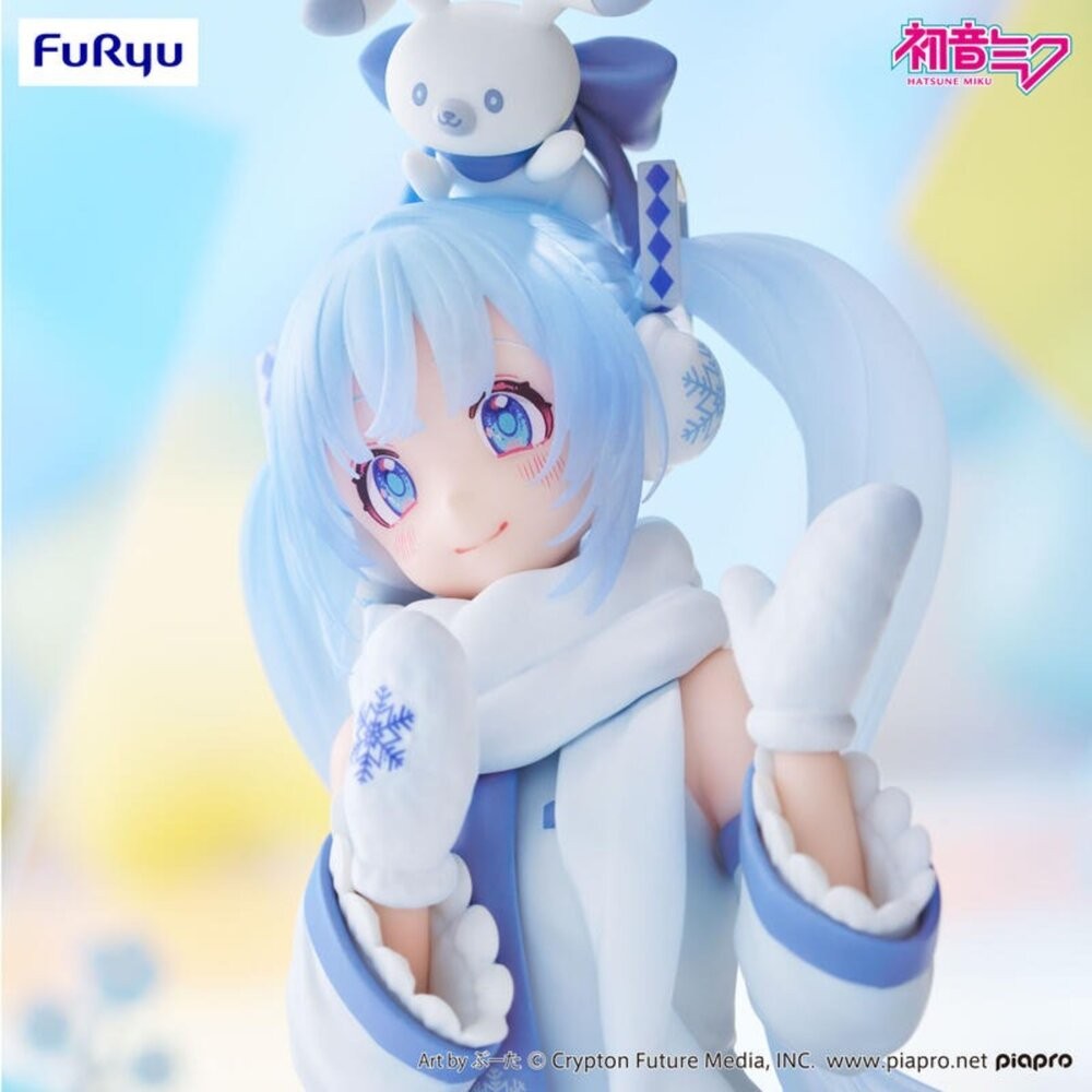 🔥現貨 景品 雪初音 初音未來 全新 正版 FURYU 泡麵蓋 坐姿 sky town 公仔 本玩社-細節圖6