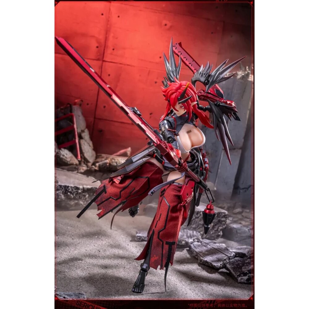 🔥現貨 核金重構 狼犬部隊 突擊型 渡鴉 1/9 包膠可動公仔 機娘 全新 正版 大漫匠 AniMester 戰雙帕彌什-細節圖4