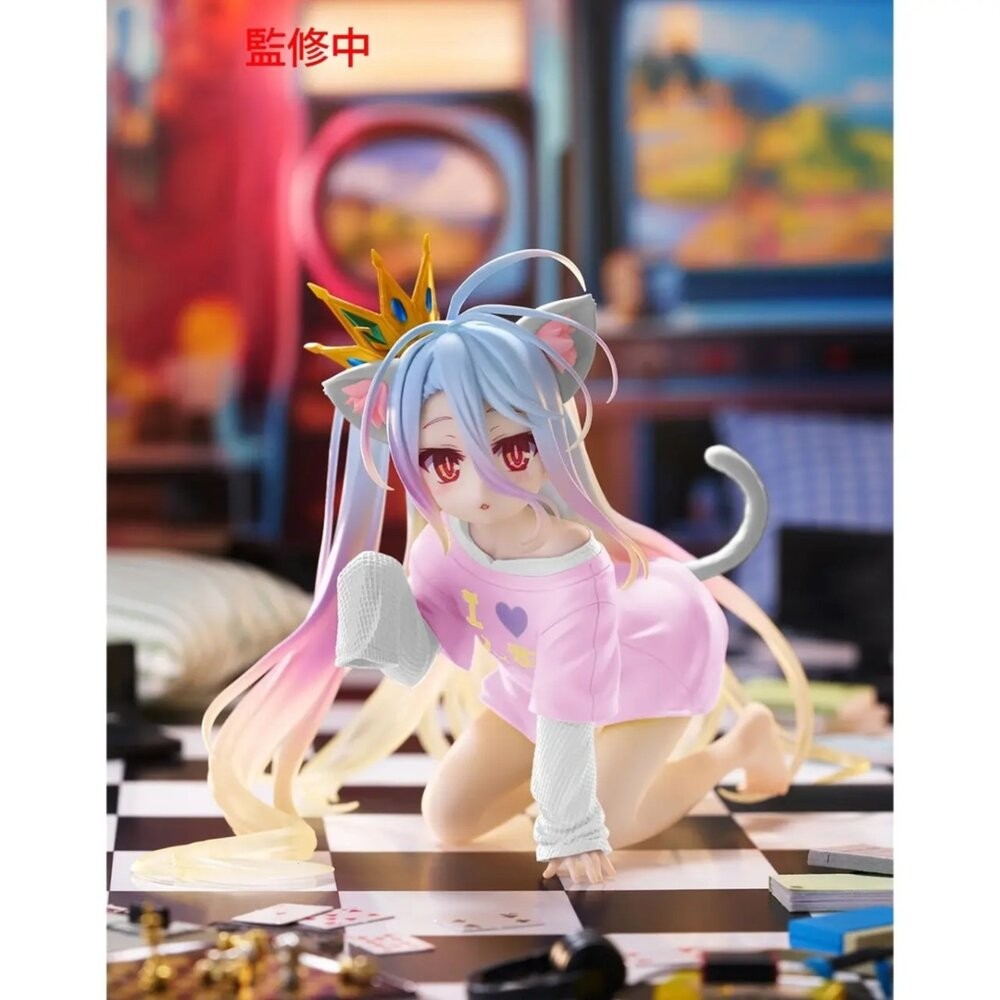 🔥現貨 景品 遊戲人生 白 全新 正版 TAITO DESKTOP CUTE 貓耳襯衫 renewal 公仔 本玩社-細節圖2