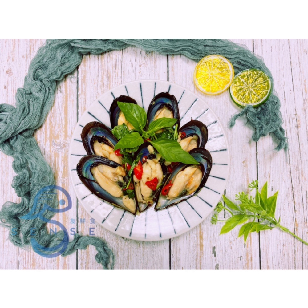 友鮮食｜中國淡菜🔥每包700公克(實重550公克)◇約21-23顆◇清蒸◇熱炒◇川燙-細節圖2