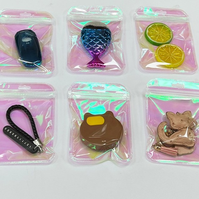 💥新品 鐳射粉款💥一組50入💕高雄出貨💕 pp自封袋 塑料袋 包裝 飾品袋 包裝袋 耳環袋 耳環收納 pp袋-細節圖7