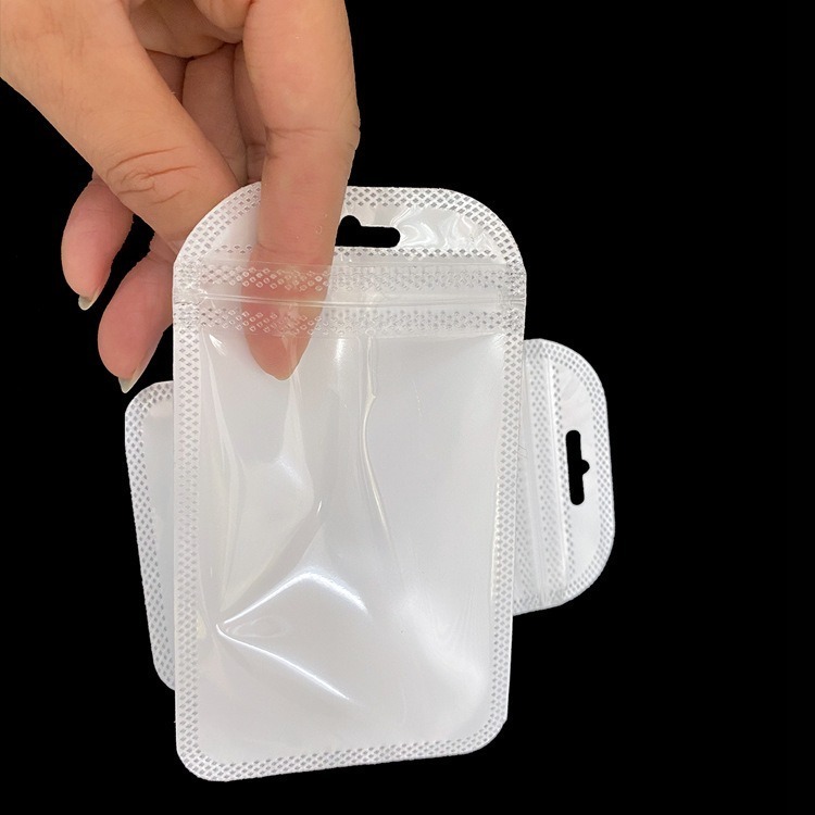 💥白珠光款💥一組50入💕台灣出貨 💕 pp自封袋 塑料袋 包裝 飾品袋 包裝袋 耳環袋 耳環收納 pp袋 白珠光-細節圖7