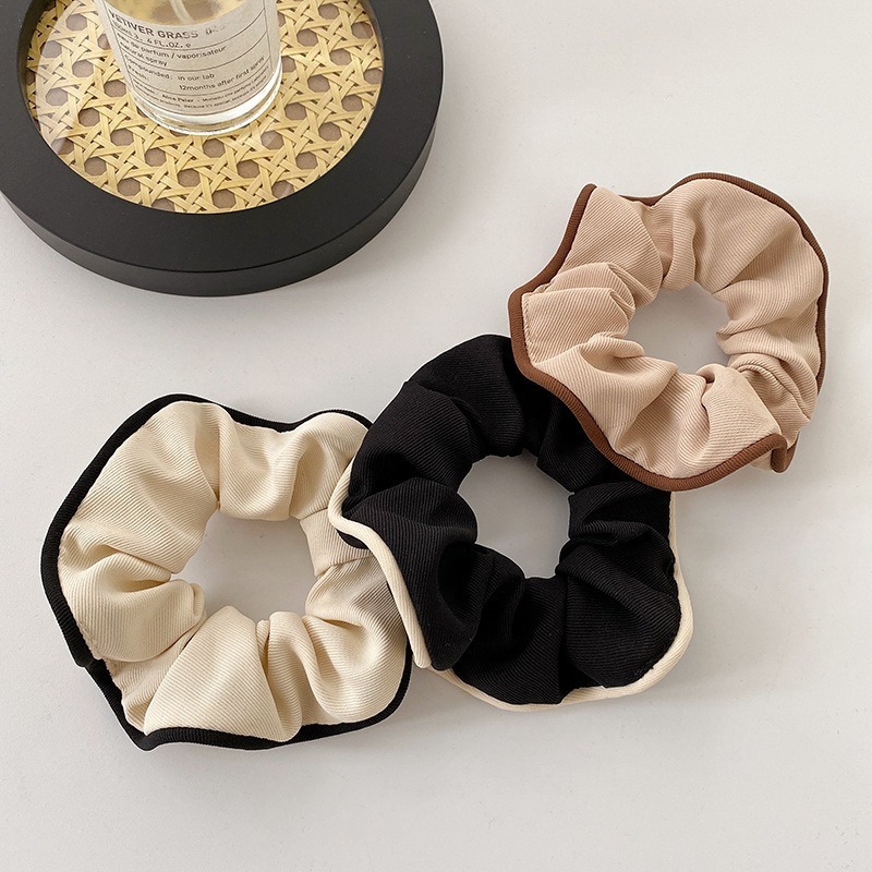 💕新品💕復古法式包邊大腸髮圈髮繩秋冬韓國氣質髮帶皮筋肥腸頭繩髮飾 復古 法式 包邊 大腸 髮圈 頭繩 髮飾 氣質 少-細節圖4