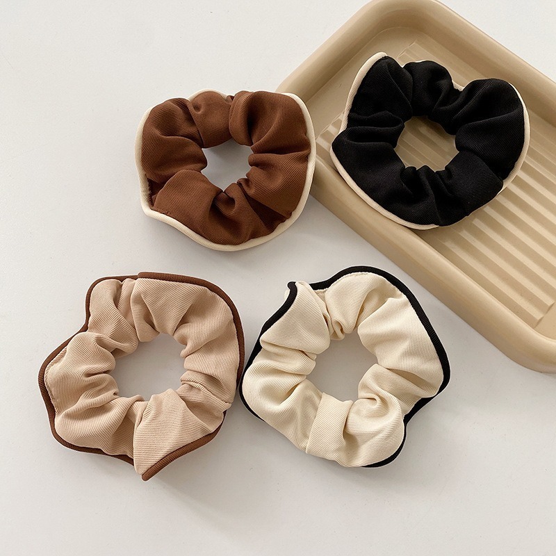 💕新品💕復古法式包邊大腸髮圈髮繩秋冬韓國氣質髮帶皮筋肥腸頭繩髮飾 復古 法式 包邊 大腸 髮圈 頭繩 髮飾 氣質 少-細節圖5