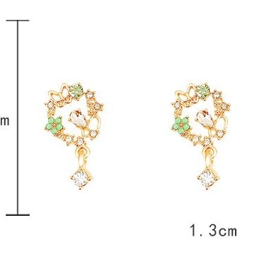 🎀高雄出貨🎀V830 S925銀針韓國新款小清新花朵 耳環 ins潮網紅同款鋯石耳釘 小清新 花朵 ins 網紅 鋯石-細節圖8