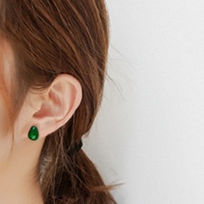 🎀V385🎀 少女款 小清新 牛油果耳釘 S925銀針耳飾 水果系列 耳釘 網紅 同款 小飾品 小巧 耳環 耳釘-細節圖4