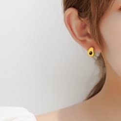 🎀V385🎀 少女款 小清新 牛油果耳釘 S925銀針耳飾 水果系列 耳釘 網紅 同款 小飾品 小巧 耳環 耳釘-細節圖5