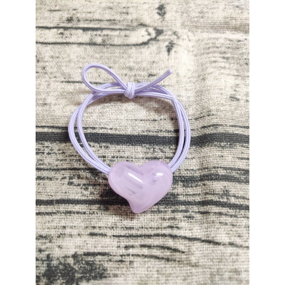 💕愛心款 一組2入 💕韓式 新款 愛心 髮圈髮繩頭繩髮帶頭飾 愛心髮圈 髮圈 紮頭髮 髮繩 氣質 少女 頭飾 網紅髮-細節圖4