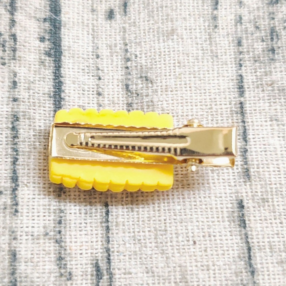 💕小V購物💕【手作髮夾系列 - 玉米髮夾】 3cm手作髮夾 奶油膠髮夾 可愛髮夾 卡通髮夾 韓系髮夾 鴨嘴夾 兒童-細節圖4