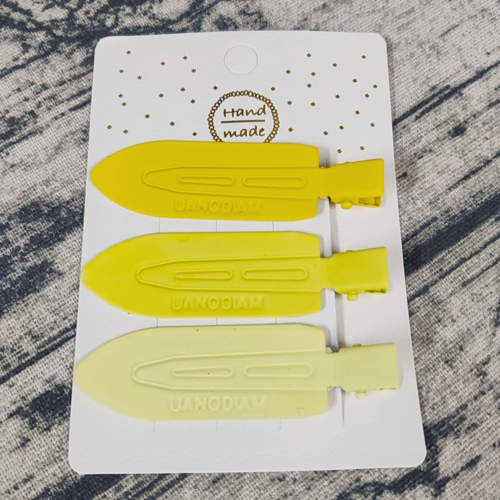 💕小V購物💕【一組3支】彩色無痕髮夾 劉海夾 鴨嘴夾 一字夾 側邊前額頭髮固定夾 化妝前固定 無痕夾 髮夾 髮飾 現-細節圖3