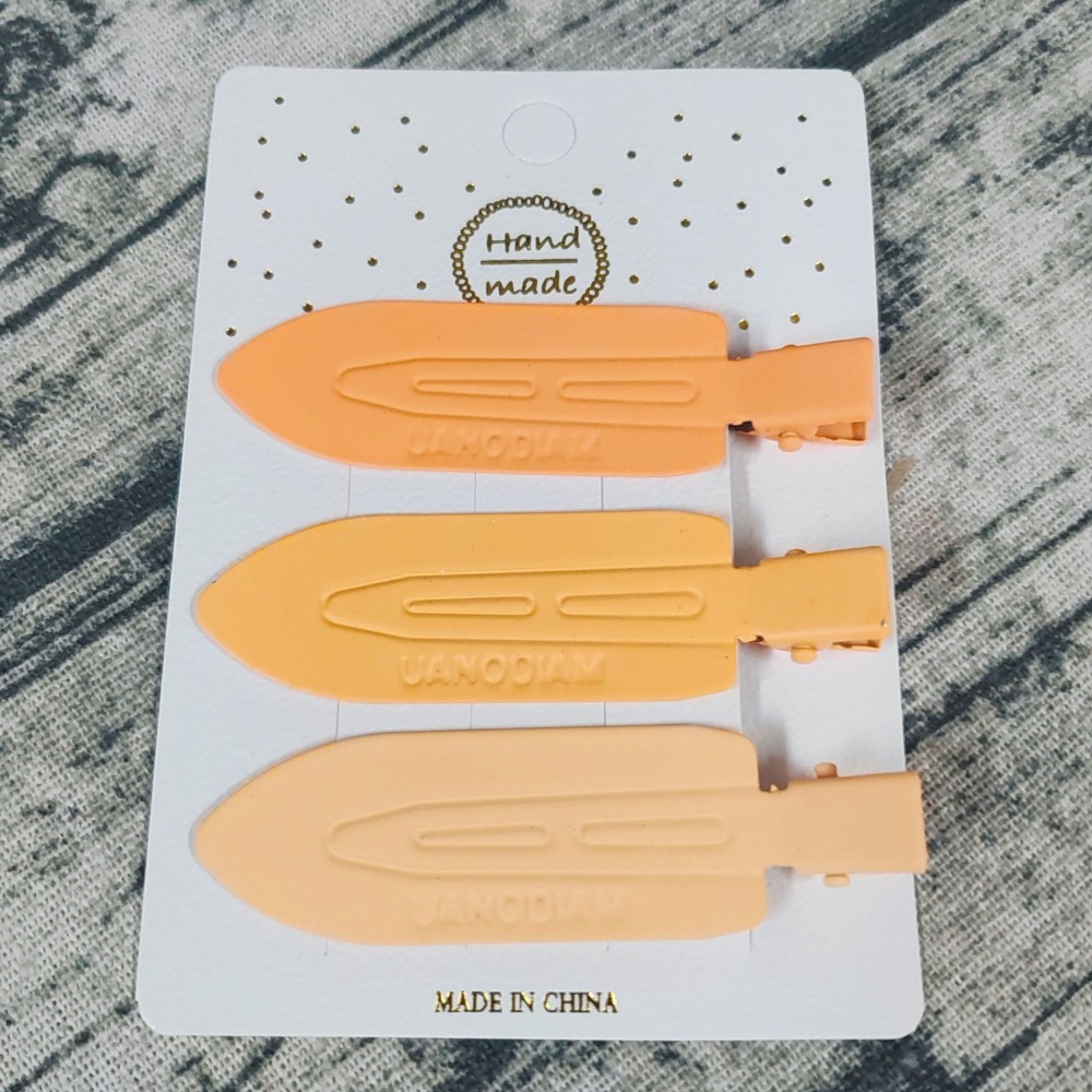 💕小V購物💕【一組3支】彩色無痕髮夾 劉海夾 鴨嘴夾 一字夾 側邊前額頭髮固定夾 化妝前固定 無痕夾 髮夾 髮飾 現-細節圖6