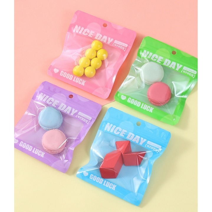 💕小V購物💕一組10入【彩色自封包裝袋】 超萌可愛飾品 自封袋 透明彩色髮夾首飾包裝袋收納袋 自封袋 首飾包裝 彩色-細節圖2