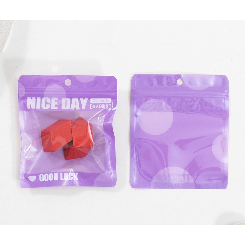 💕小V購物💕一組10入【彩色自封包裝袋】 超萌可愛飾品 自封袋 透明彩色髮夾首飾包裝袋收納袋 自封袋 首飾包裝 彩色-規格圖6