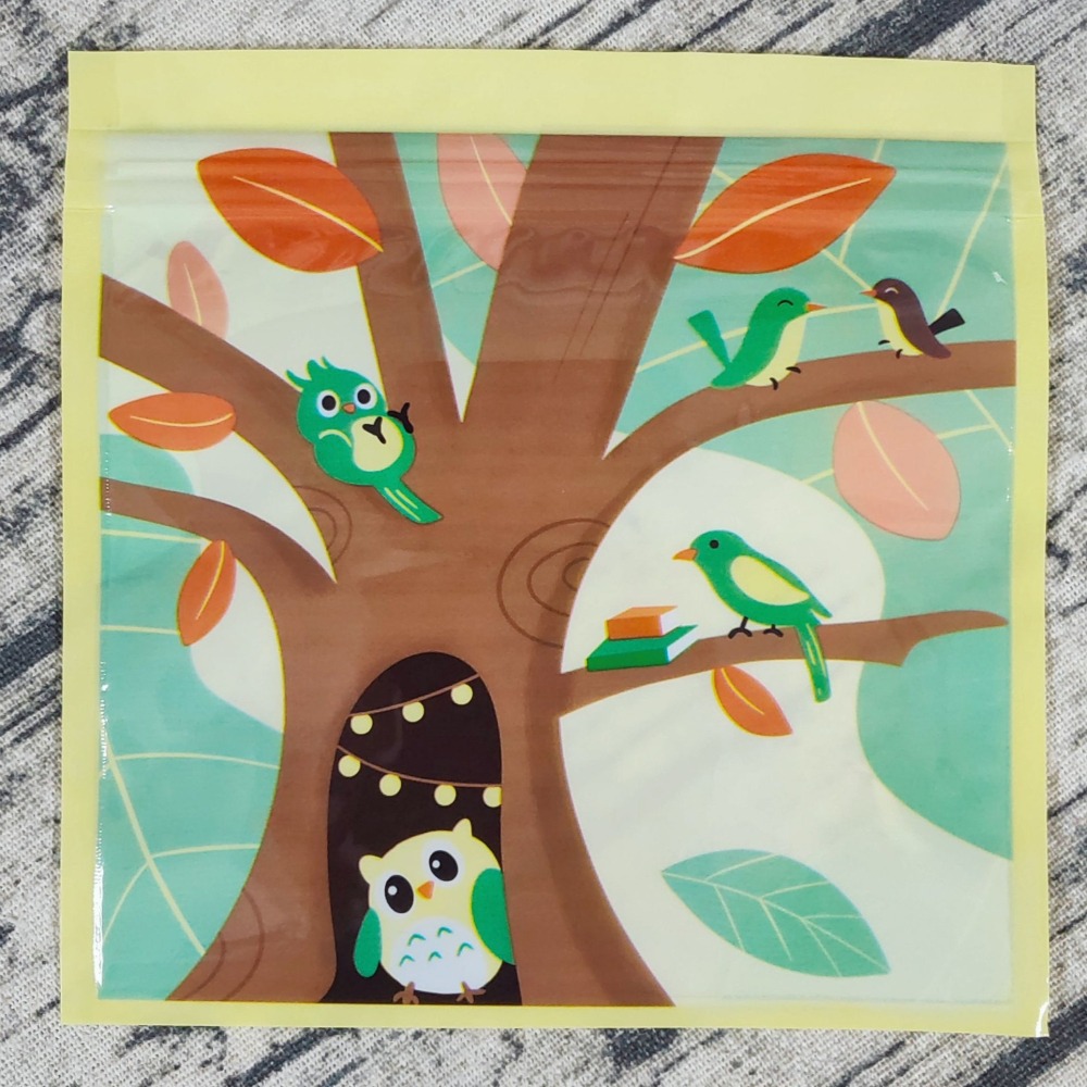 💕小V購物💕一組10入13.5x13.5cm【貓頭鷹自封包裝袋】可愛飾品 自封袋 彩色髮夾包裝袋收納袋 首飾包裝 彩-細節圖3