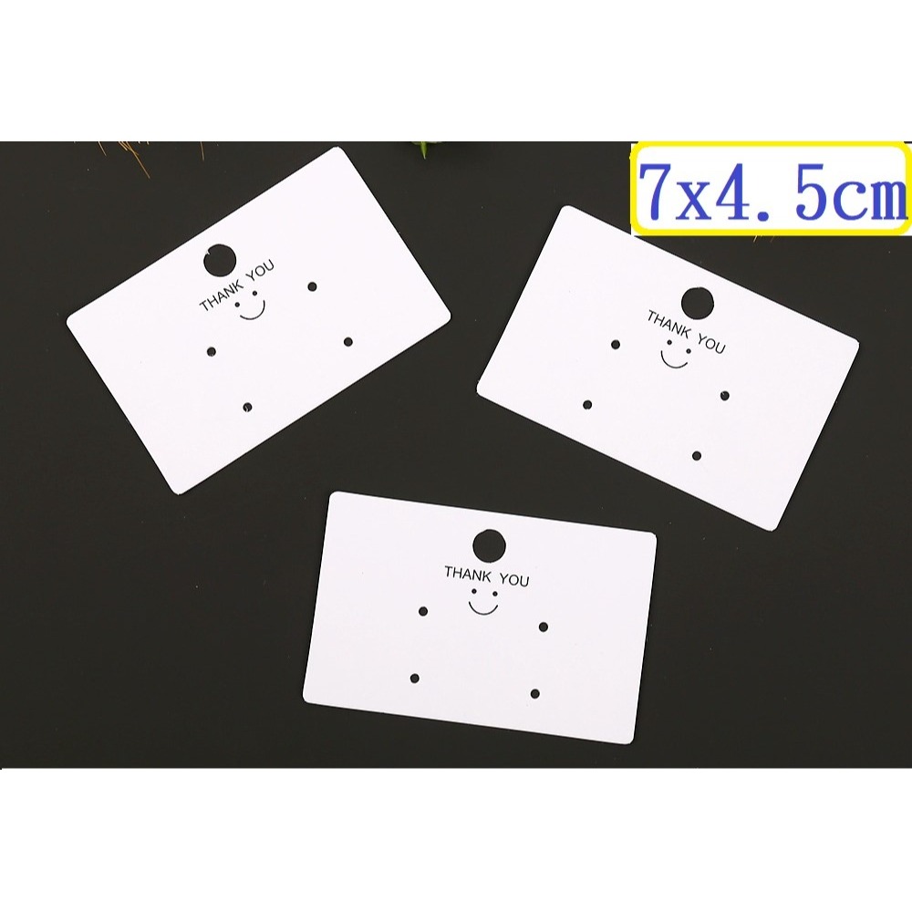 💥新品 笑臉4孔耳環卡💕VP121 💕【一組50張】7x4.5 耳環卡 耳卡 耳環卡紙 耳釘卡 飾品包裝卡 卡紙-細節圖2