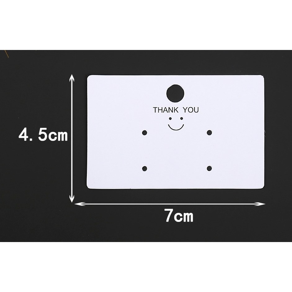 💥新品 笑臉4孔耳環卡💕VP121 💕【一組50張】7x4.5 耳環卡 耳卡 耳環卡紙 耳釘卡 飾品包裝卡 卡紙-細節圖3