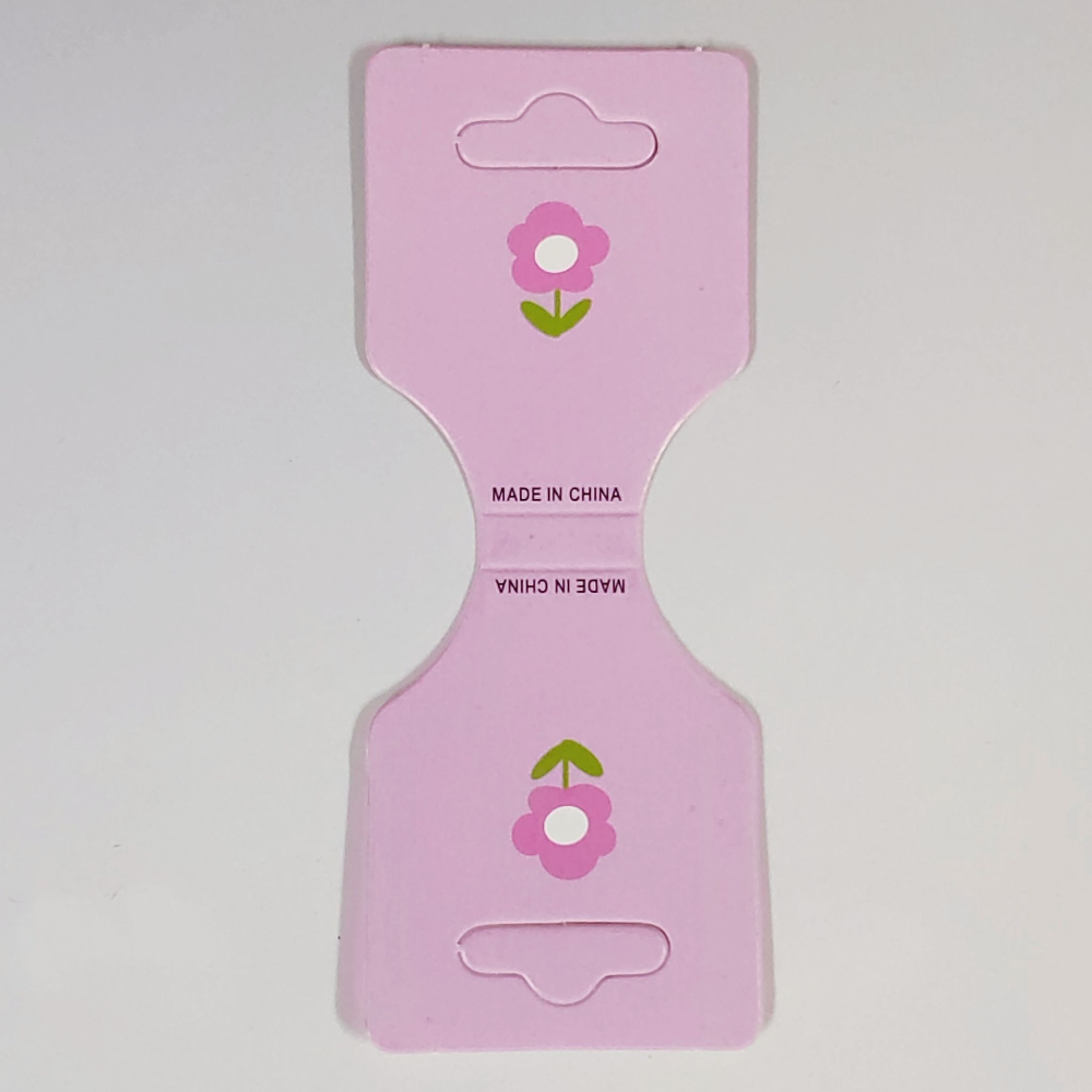 💕新品 粉紫小花款 💕一組50張💕3.5x9cm 髮圈紙卡 髮飾紙卡 兒童髮飾 包裝卡 髮圈卡 髮卡 包裝卡 髮圈-細節圖3